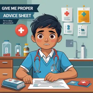 give me proper medical advice sheet for a boy naming haamd who g...