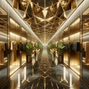 Closet 2 – The Gilded Wardrobe Hall: A corridor of elegance and...