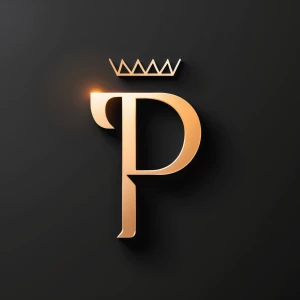 Design a modern minimalist monogram logo using the letter "P" fo...