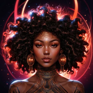 Create a visually captivating image featuring a mesmerizing Ebon...