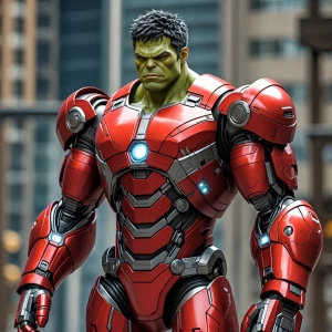 Hulk buster armor combine with all might armor tech