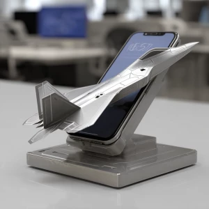3d of a F22 desk phone holder to hold a cell phone