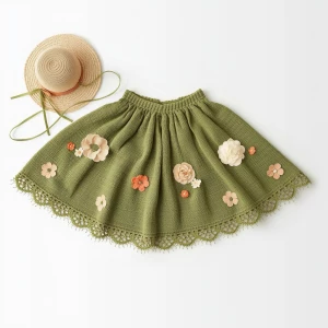 Create an elegant flat lay composition featuring a delicately ha...