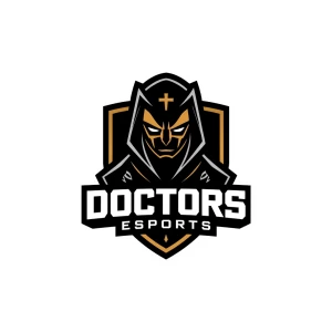 Create a premium, flat 2D esports logo for a professional team c...