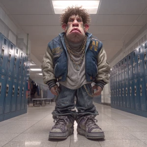 Hyper-photorealistic vertical full-body portrait of a completely...