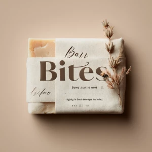 Create a realistic soap bar sleeve mockup for a natural artisan...