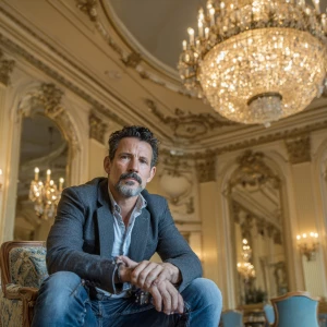 A man in his 50s with short dark hair and a neatly trimmed beard...