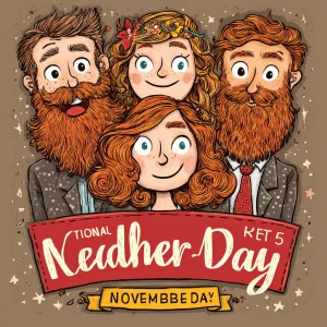 Create an image of a vibrant banner that says "November 5: Natio...