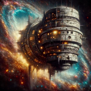In the vividly decaying depths of space, an interstellar ark sta...