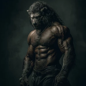 Lycan hairymuscles showing off full body view