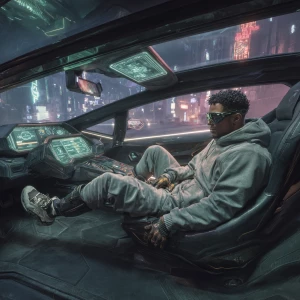 Prompt: Veedu, The Agile Star – Reclined Interface in Lamborghin...