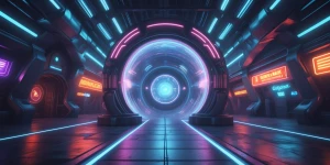 In the heart of a galactic metropolis, a dazzling VR escape room...