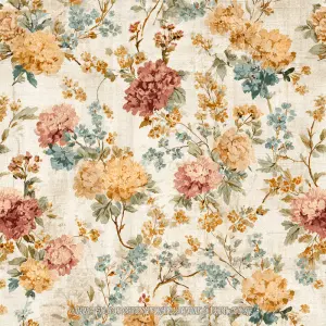flat printable background paper, vintage boho floral design with...