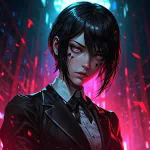 black Butler art style woman female