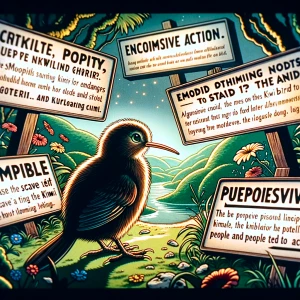a persuasive advert to get people to help save the kiwi