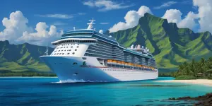Flyer for cruise ship visit to Alotau