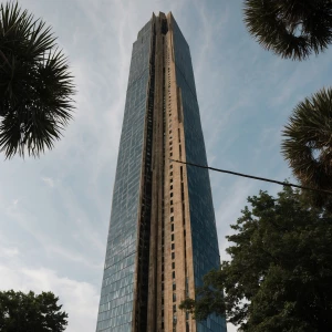 Create a picture of a 250 meter tall tower similar to but not th...