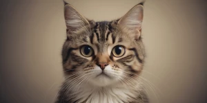 Generate an image of an adorable cat with a charming and express...