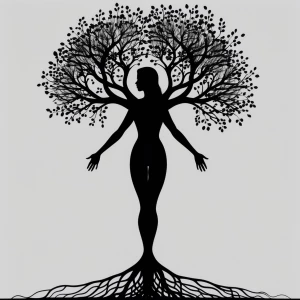 Create a black and white minimalist vector illustration the back...