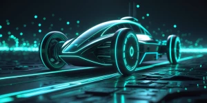A sleek, technologically advanced virtual plasma prowler, every...
