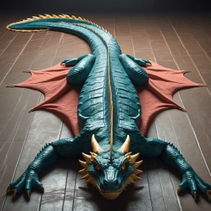 Dragon laying flat down on it's belly