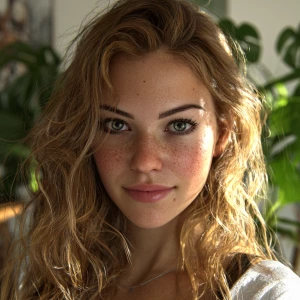 Create a hyper-realistic portrait of a 22-year-old woman of mixe...