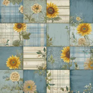 flat printable background paper, soft farmhouse patchwork design...