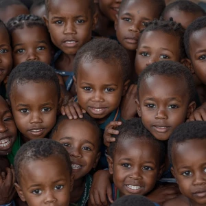 Many African toddlers.