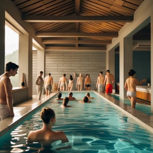 Spa with people