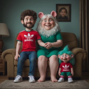 Crea un'immagine con sfondo un salotto di casa con un caminetto...