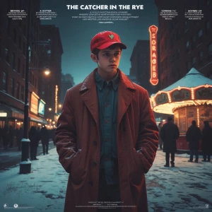 Create a cinematic movie poster inspired by The Catcher in the R...