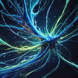 A vividly swirling cosmic entity, the exotic electrifying nebula...