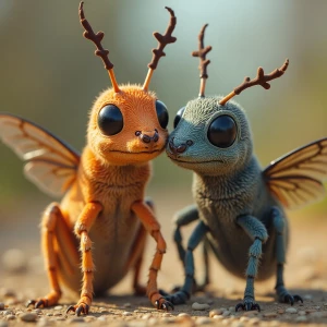 Insect caption with brother and sister