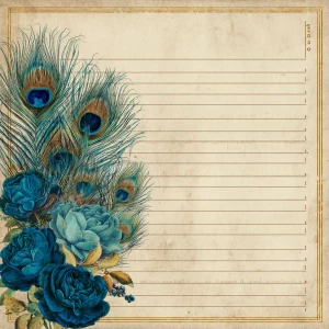 Vintage library card, 3×5 in portrait, 300 DPI, sRGB. Tea-staine...