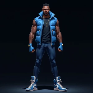 Create a digital art style concept illustration of a powerful bl...