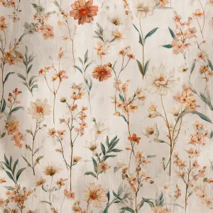 flat printable background paper, bohemian summer floral design w...