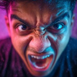 Ultra-realistic YouTube thumbnail, Indian male vlogger with exci...