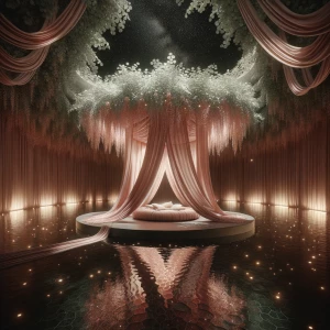 Bedroom 4 – Blush Canopy Nest: A romantic sanctuary of water and...