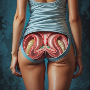 What inside a sexy woman ass look like