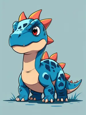 cute dynosaur nintendo style