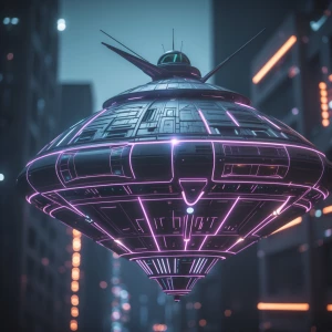 A shimmering celestial quantum cruiser, brimming with intricate...