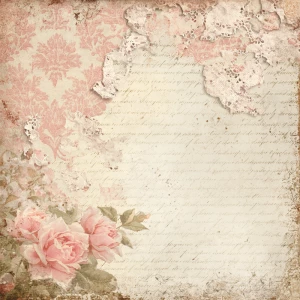 Shabby chic vintage scrapbook background paper, 12x12 inch print...