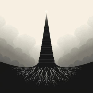 1:1 square composition, full bleed, flat 2D artwork for print on...