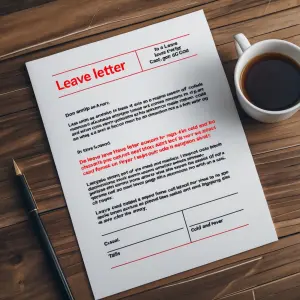 Leave letter for cold and fever