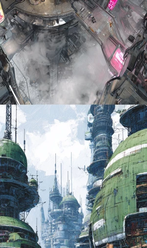 Mechanical menta ray cybernetic city --ar 9:16
