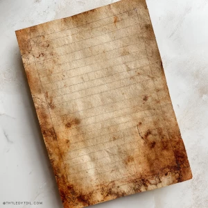 Create a vintage “Rust & Root” eco-dyed LEDGER PAPER background...