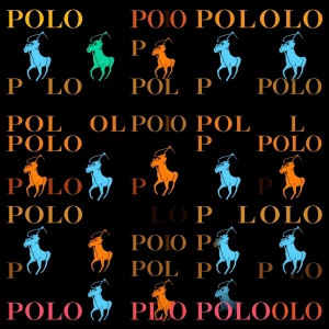Design a modern and stylish black background covered with Polo l...