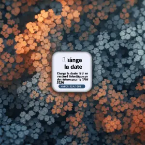 change la date tt en haut tt en restant identique avc le mm type...