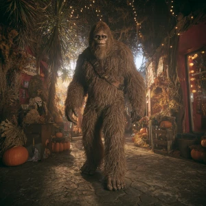 Create an image of a humanoid figure with Sasquatch-like charact...