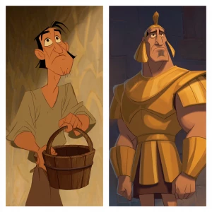 (SPLIT SCREEN) A diagonal split composition. Left Side: A scrawn...